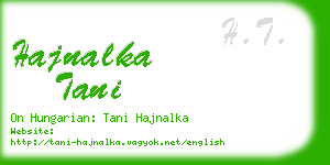 hajnalka tani business card